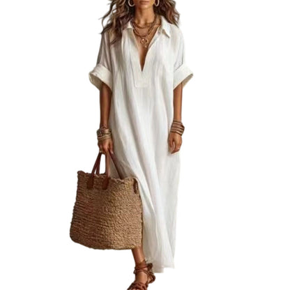 💃 Women's Minimalist Solid Color Maxi Dress – Effortlessly Chic ✨