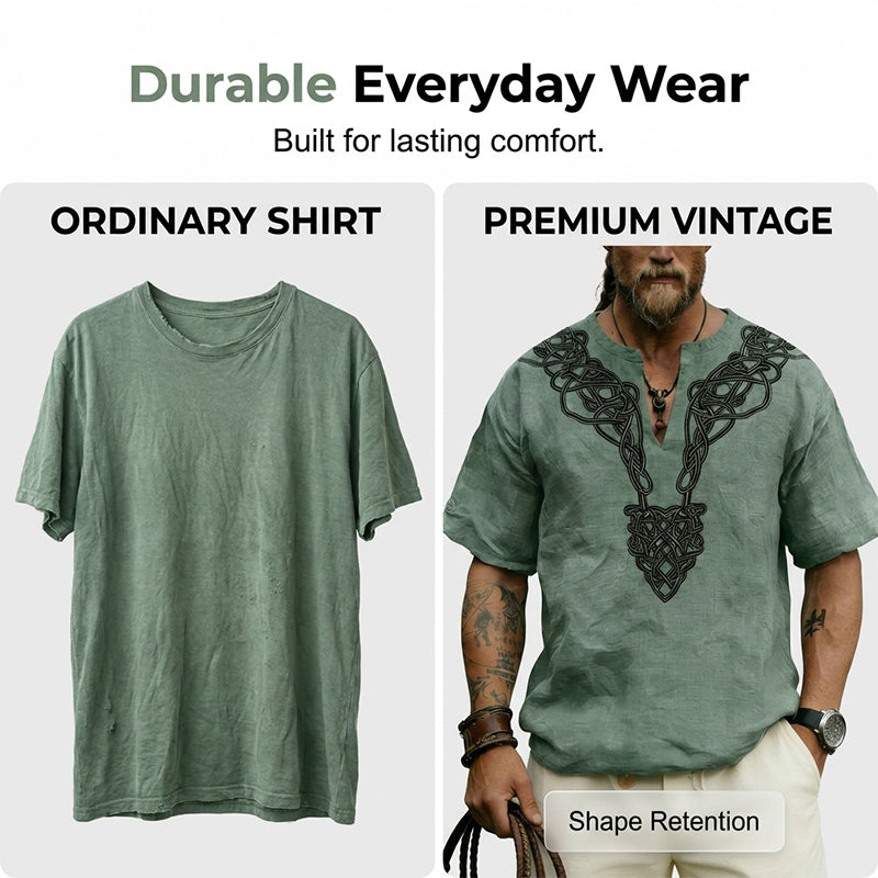 Men's Vintage Short-Sleeve Shirt