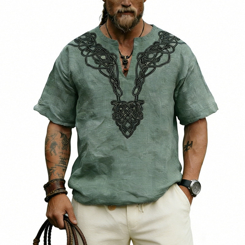 Men's Vintage Short-Sleeve Shirt
