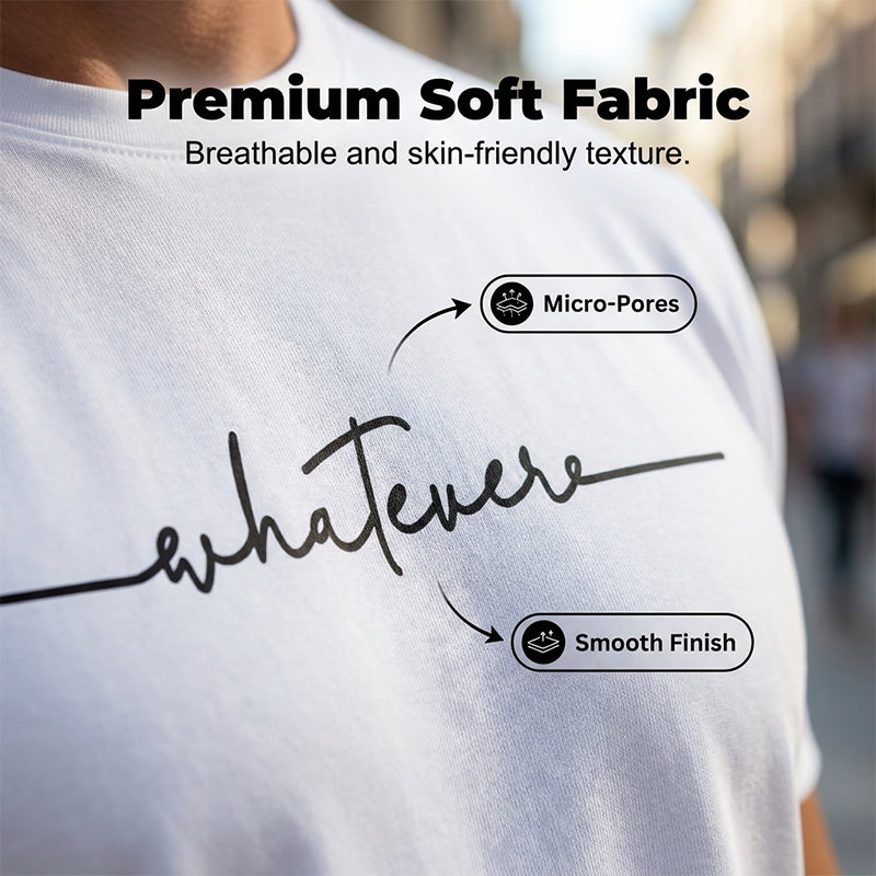 👕 LIMITED-TIME 50% OFF! ✨ Men's Summer Graphic Print Crew Neck T-Shirt – Minimalist Script, Athletic Fit, Breathable 🔥