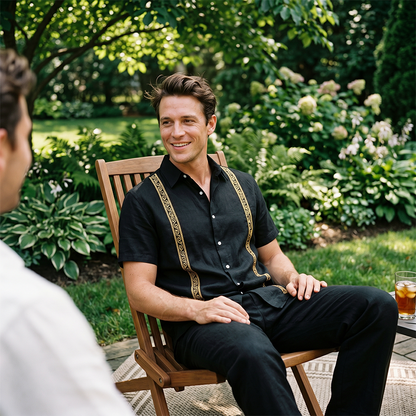 👔 LIMITED-TIME 50% OFF! ✨ Men's Breathable Shirt & Pants 2-Piece Set