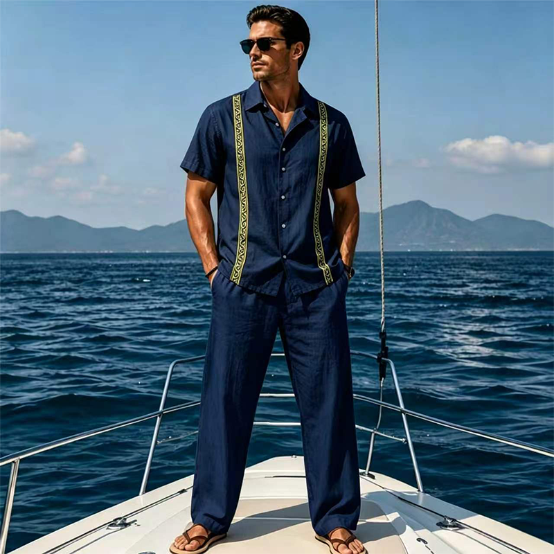 👔 LIMITED-TIME 50% OFF! ✨ Men's Breathable Shirt & Pants 2-Piece Set