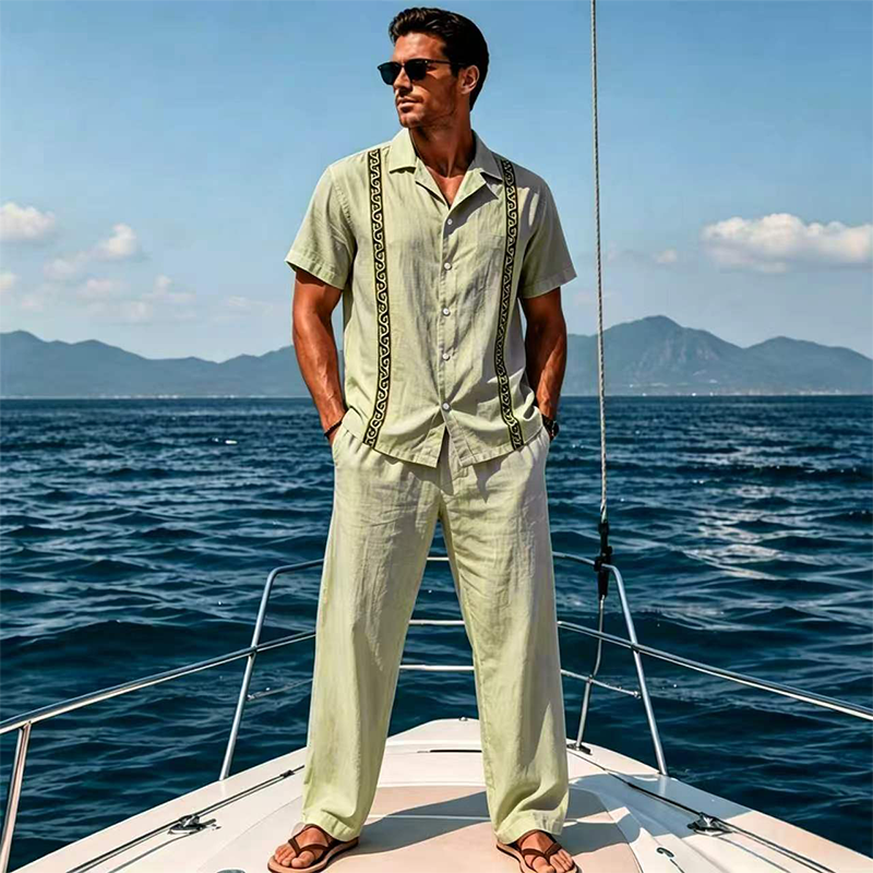 👔 LIMITED-TIME 50% OFF! ✨ Men's Breathable Shirt & Pants 2-Piece Set