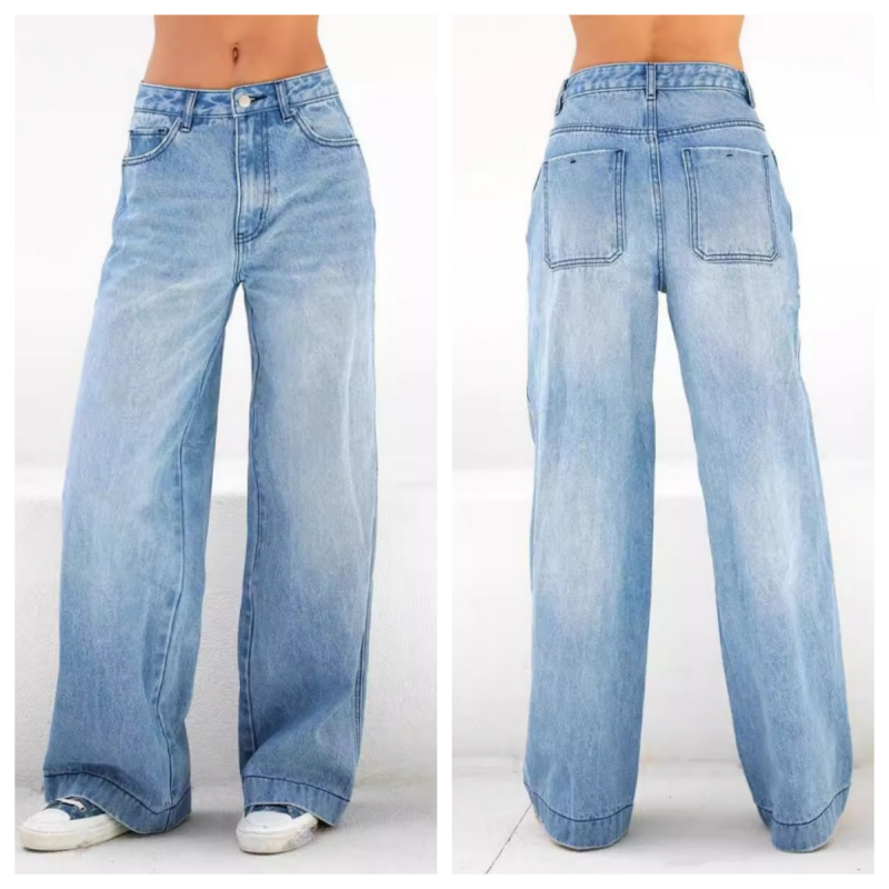 🎉 LIMITED TIME 50% OFF! 👖 Women's Denim High-Waisted Wide Leg Pants – Flattering Silhouette & Quality Denim Fabric 💙