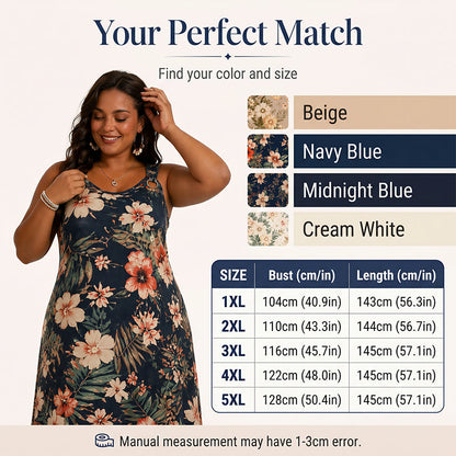 Women's Plus Size V-Neck Sleeveless Maxi Dress