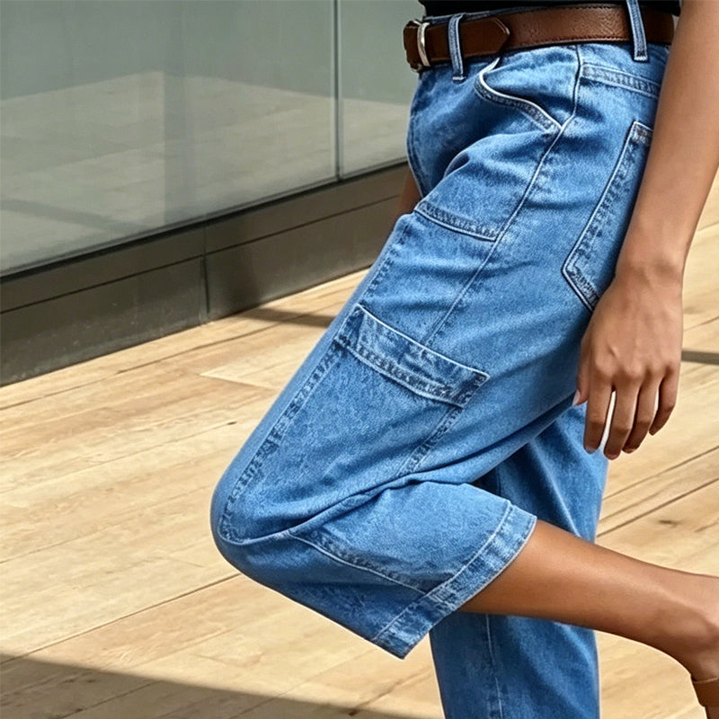 👖 50% RABATT! 🌸 Women's Casual Stretchy Cropped Denim Pants – Comfortable & versatile – Perfect for casual days, summer outings or office chic – breathable and stylish ✨🌿