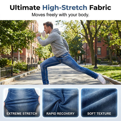 High-Stretch Double-Stitched Men's Jeans