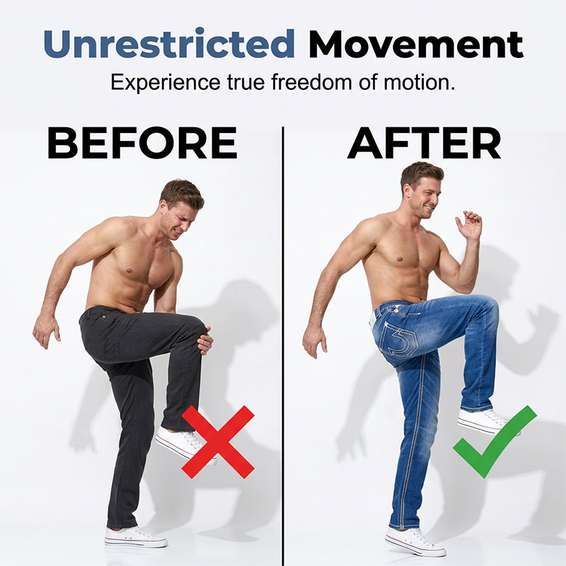 High-Stretch Double-Stitched Men's Jeans