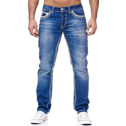 High-Stretch Double-Stitched Men's Jeans