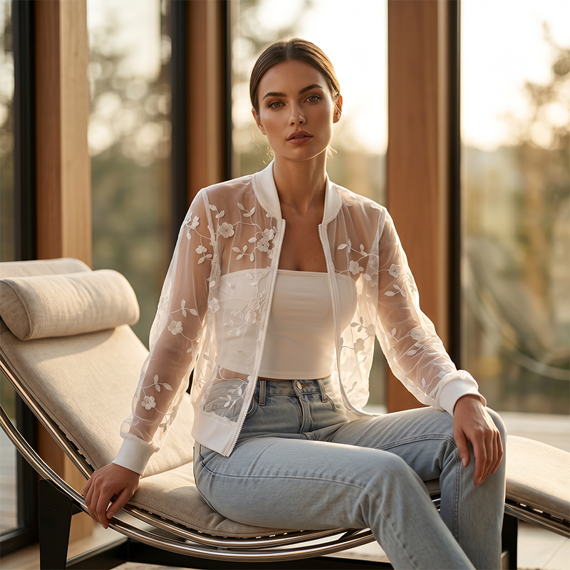 🎉 LIMITED TIME 50% OFF! 👗 Women's Summer Floral Sheer Mesh Jacket