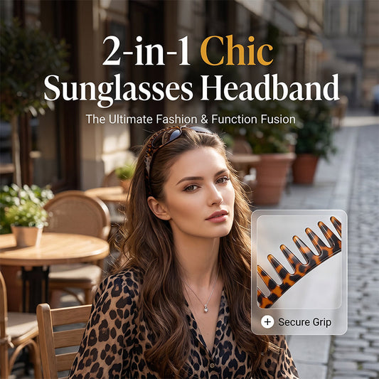 📢 LIMITED TIME 50% OFF! ⏰ Creative Comb Frame Square Sunglasses – 2-in-1 Sunglasses & Headband Design 🕶️