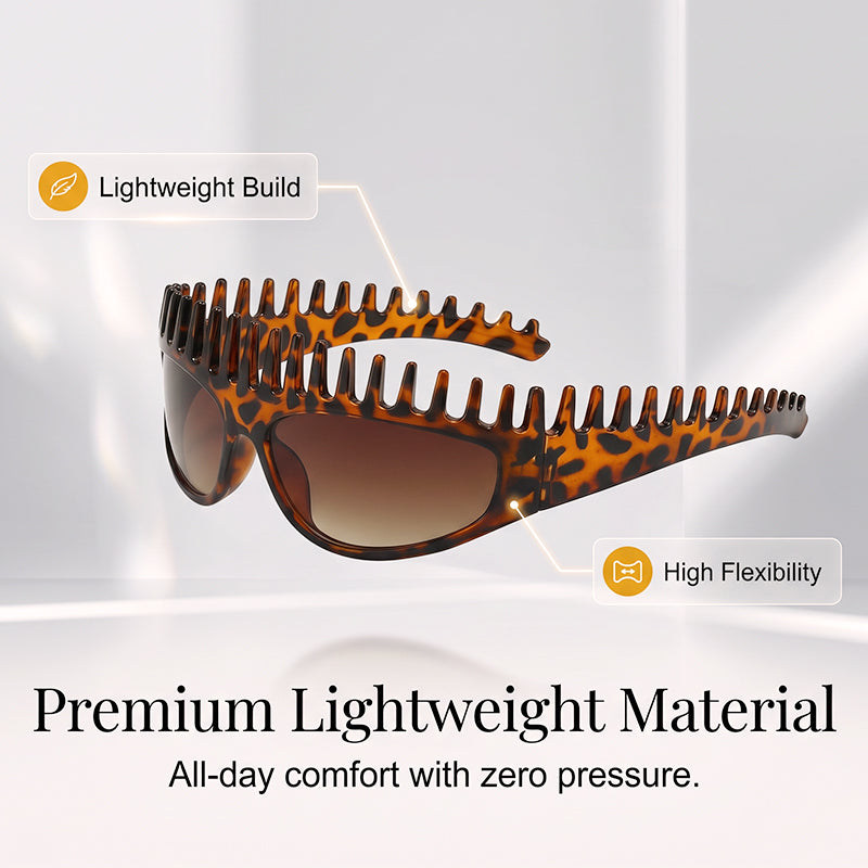 📢 LIMITED TIME 50% OFF! ⏰ Creative Comb Frame Square Sunglasses – 2-in-1 Sunglasses & Headband Design 🕶️