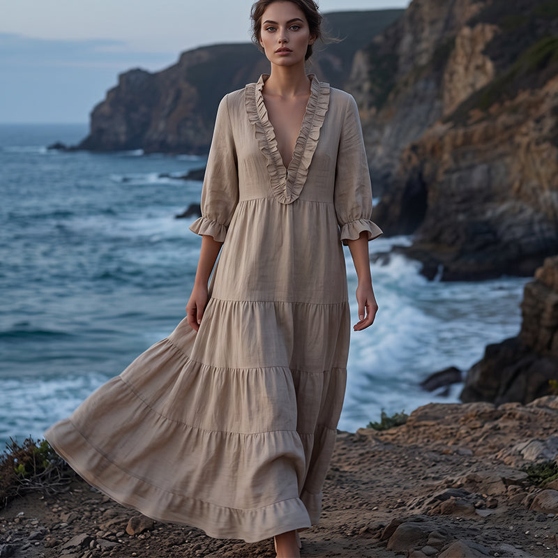 🎀 Viral Square Neck Swing Dress – Tummy-Hiding Magic ✨