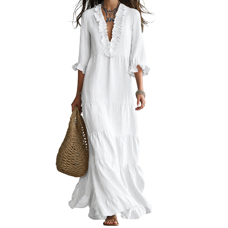 🎀 Viral Square Neck Swing Dress – Tummy-Hiding Magic ✨