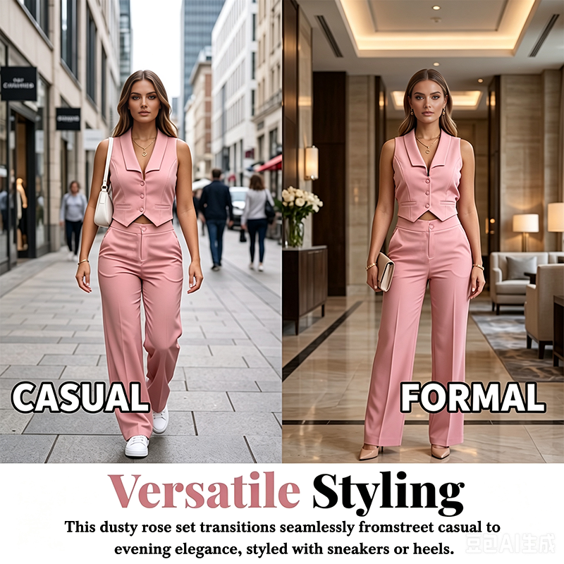 🌸 Women's Chic Sleeveless Top & Trousers Set | Relaxed Fit, Soft Fabric & Effortlessly Elegant for Any Occasion