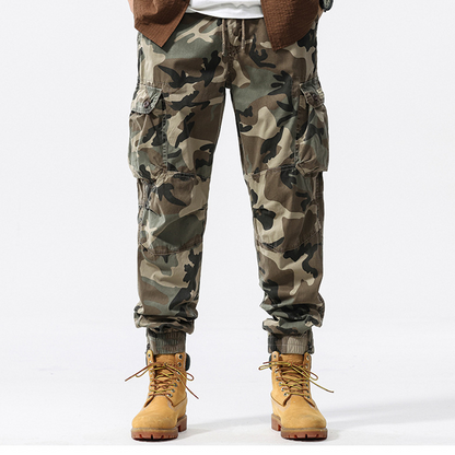Men's Camouflage Cuffed Casual Cargo Pants
