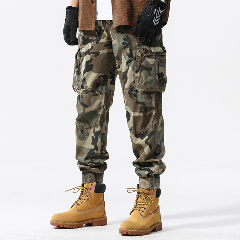 Men's Camouflage Cuffed Casual Cargo Pants