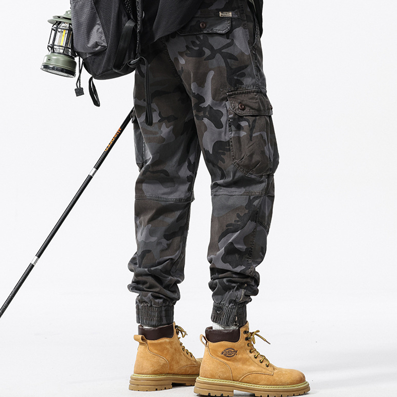Men's Camouflage Cuffed Casual Cargo Pants