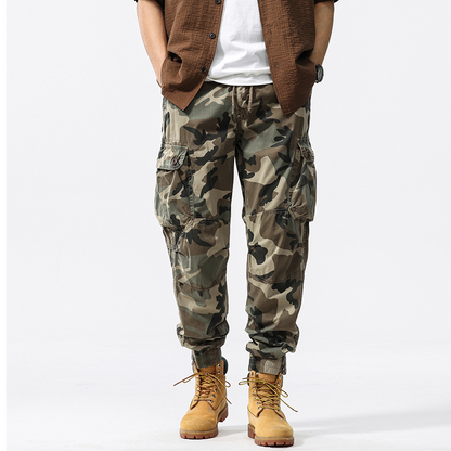 Men's Camouflage Cuffed Casual Cargo Pants
