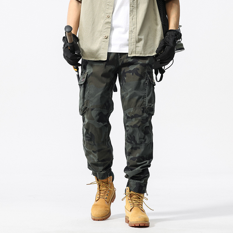 Men's Camouflage Cuffed Casual Cargo Pants