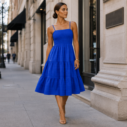 💙50% OFF👗Sleeveless Smocked Mini Dress