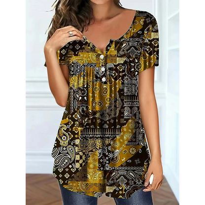 Women's Casual V-Neck Top