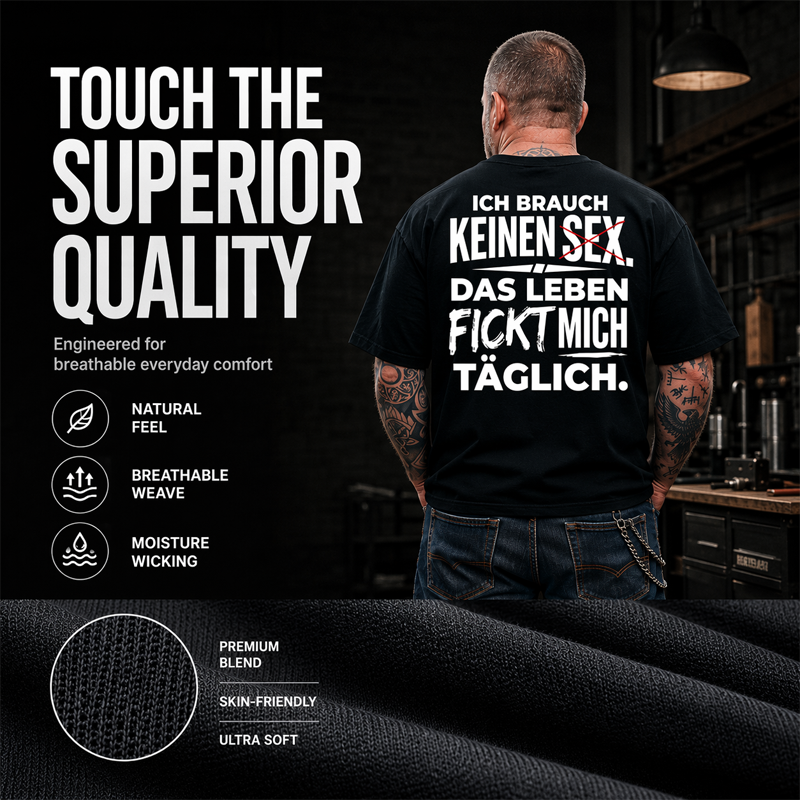🧥 Men's Funny German Slogan T-Shirt — Sarcastic Quote Tee with Witty Text Design