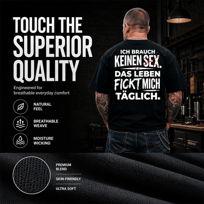 🧥 Men's Funny German Slogan T-Shirt — Sarcastic Quote Tee with Witty Text Design
