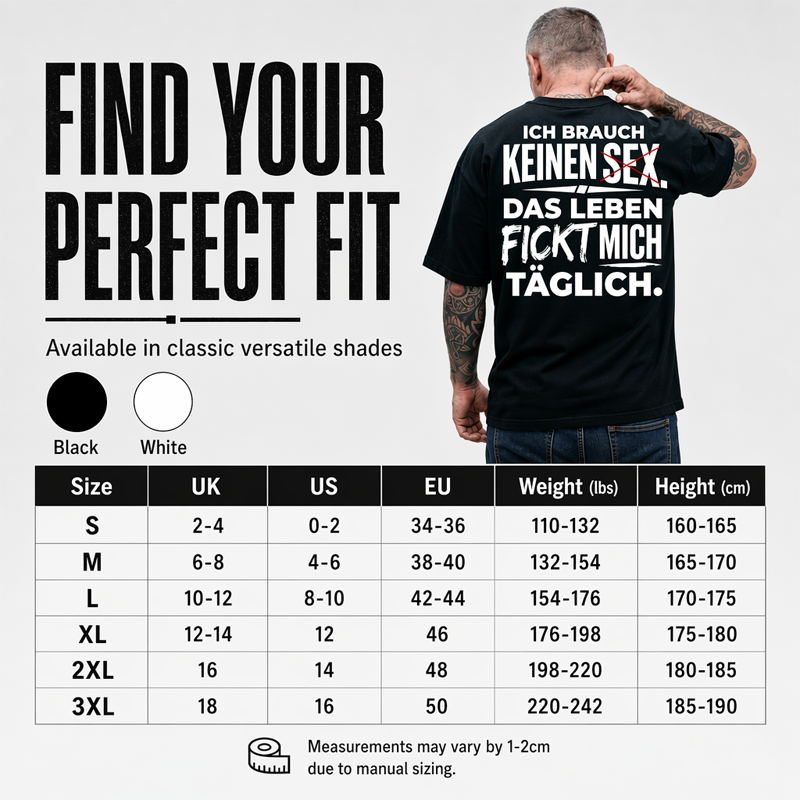 🧥 Men's Funny German Slogan T-Shirt — Sarcastic Quote Tee with Witty Text Design