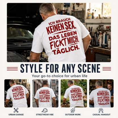 🧥 Men's Funny German Slogan T-Shirt — Sarcastic Quote Tee with Witty Text Design