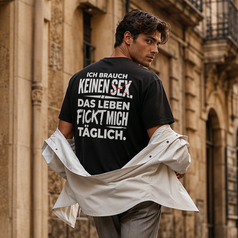 🧥 Men's Funny German Slogan T-Shirt — Sarcastic Quote Tee with Witty Text Design