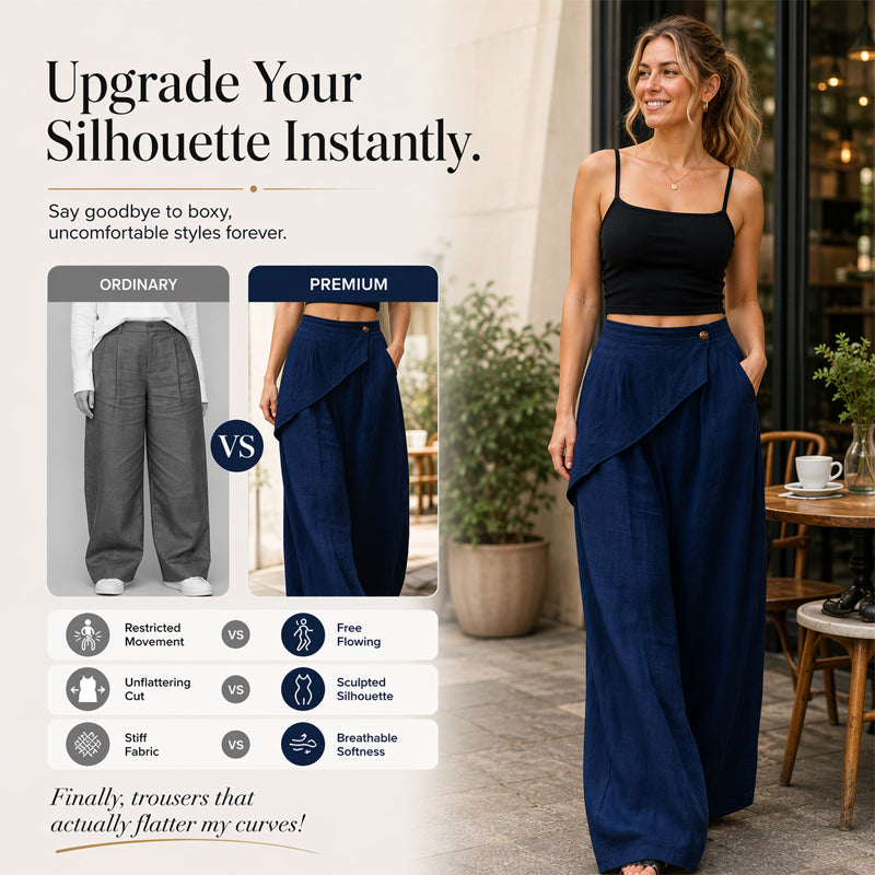 Women's Irregular Wrap Wide-Leg Pants