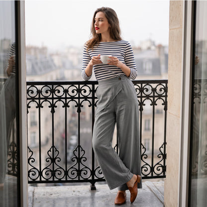 Women's Irregular Wrap Wide-Leg Pants