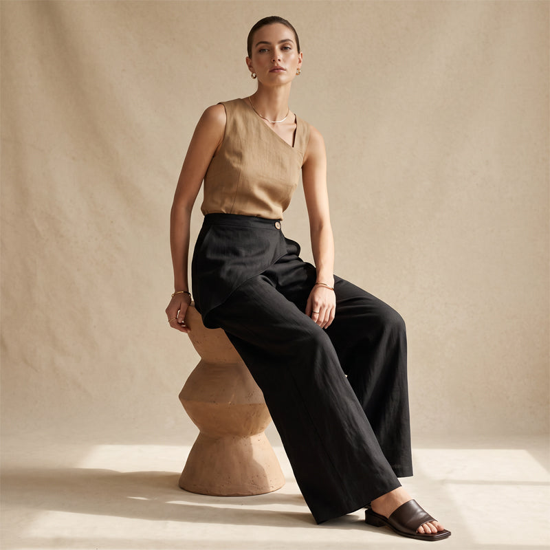 Women's Irregular Wrap Wide-Leg Pants