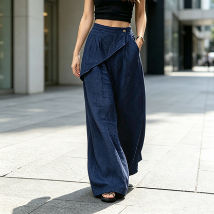 Women's Irregular Wrap Wide-Leg Pants