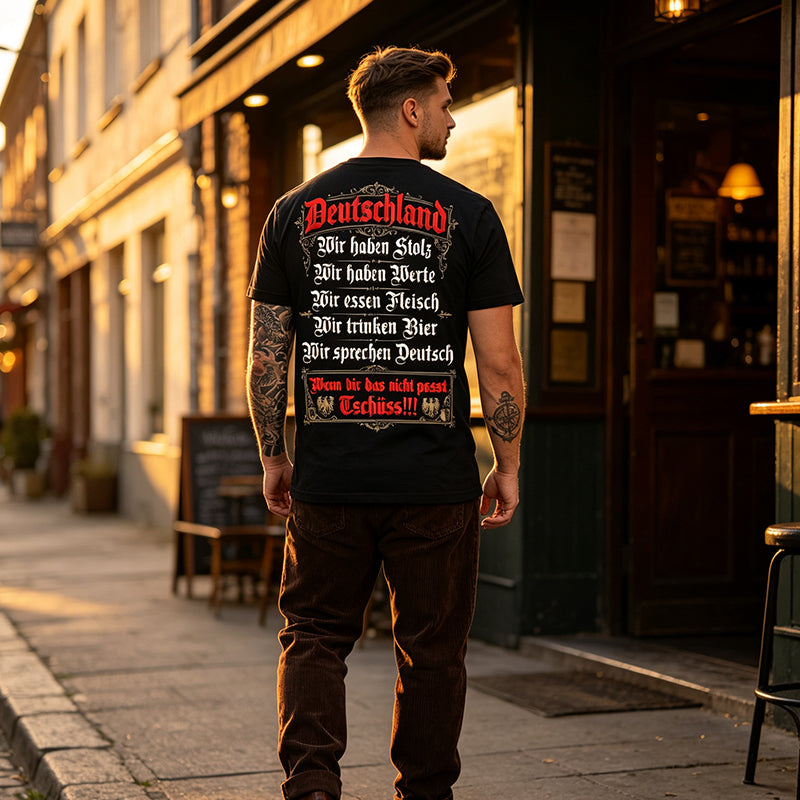 🎉 2026 Sale — Over 21,000 Sold! 💞⏰Deutschland Heritage Printed Short Sleeve Crew Neck T-Shirt for Men