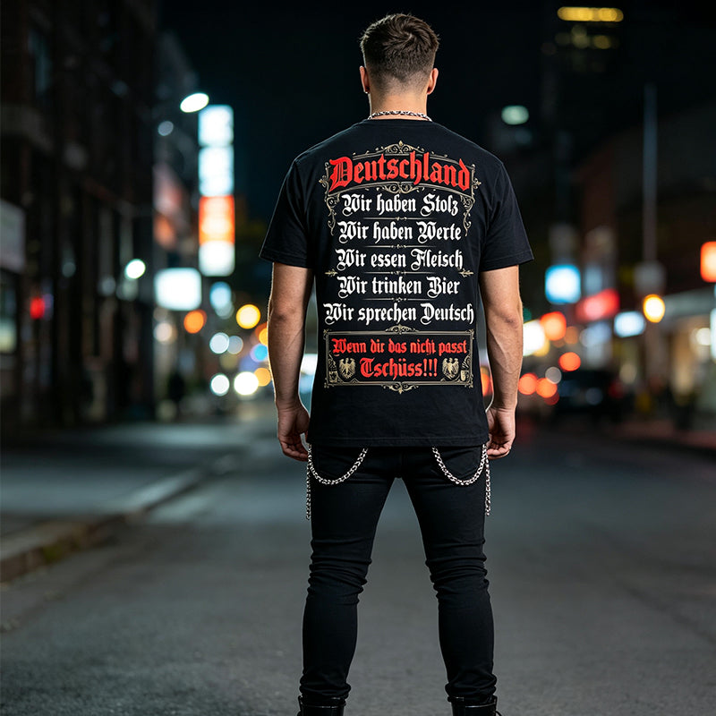 🎉 2026 Sale — Over 21,000 Sold! 💞⏰Deutschland Heritage Printed Short Sleeve Crew Neck T-Shirt for Men