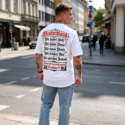 🎉 2026 Sale — Over 21,000 Sold! 💞⏰Deutschland Heritage Printed Short Sleeve Crew Neck T-Shirt for Men