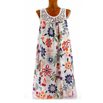 Women's Floral Flowy Tank Dress – 4-Way Stretch & Breezy Fit