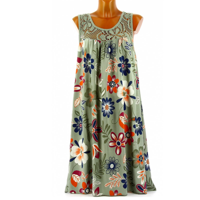 Women's Floral Flowy Tank Dress – 4-Way Stretch & Breezy Fit