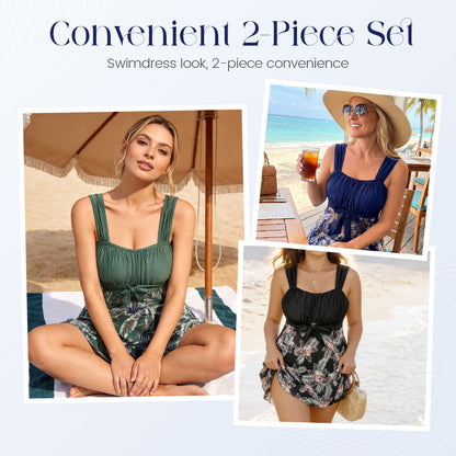 🏖️ 2026 Sale — Over 28,500 Sold! ✨ Skirted Tankini – Hide the Pooch, Flaunt the View 💙