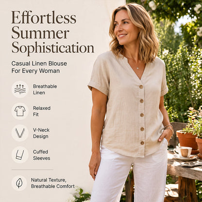 ✨Women's Summer Casual V-Neck Top👚