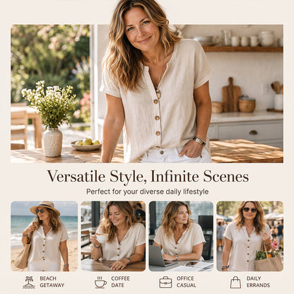 ✨Women's Summer Casual V-Neck Top👚
