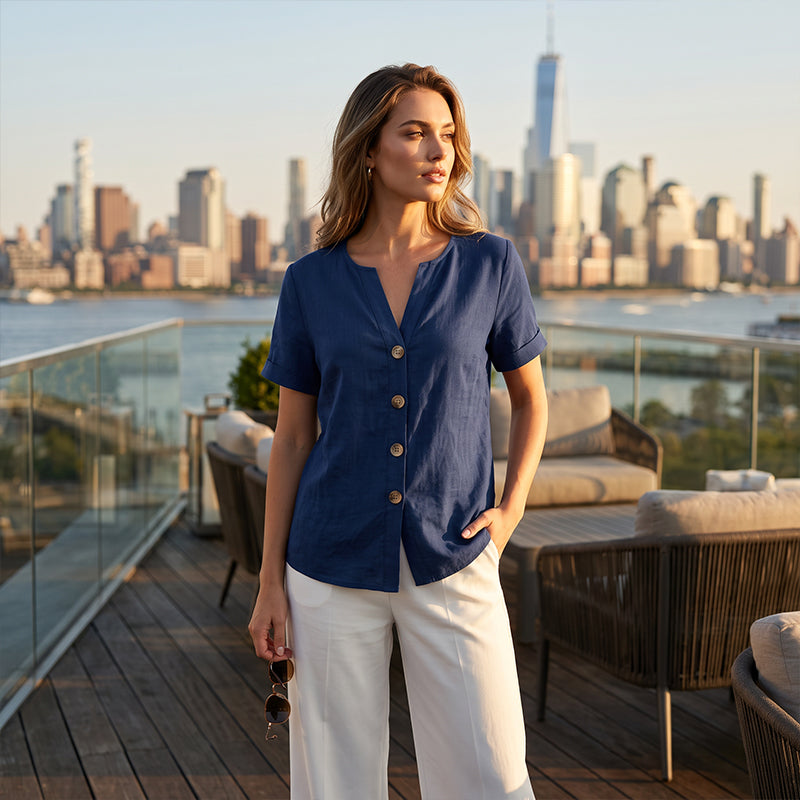 ✨Women's Summer Casual V-Neck Top👚