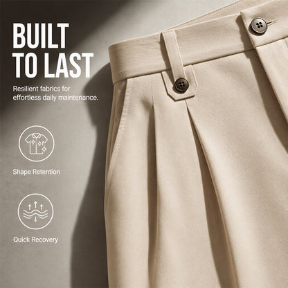 Men's Casual Wide Leg Suit Shorts