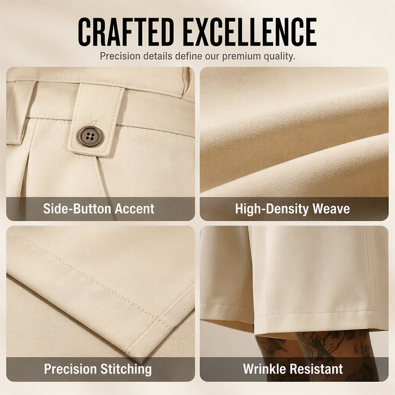 Men's Casual Wide Leg Suit Shorts