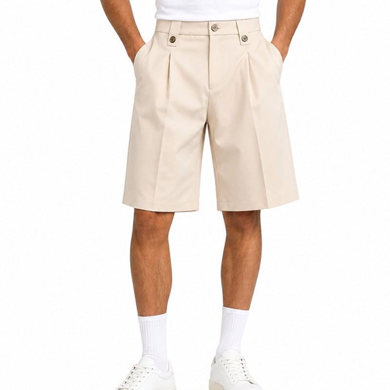 Men's Casual Wide Leg Suit Shorts