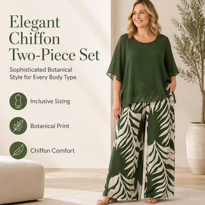 ⌛Limited Time Sale 50% OFF🔥Women’s Flutter Sleeve Top & Wide-Leg Pants Set