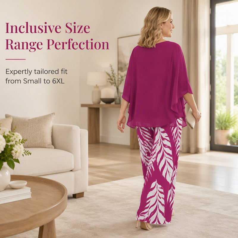 ⌛Limited Time Sale 50% OFF🔥Women’s Flutter Sleeve Top & Wide-Leg Pants Set