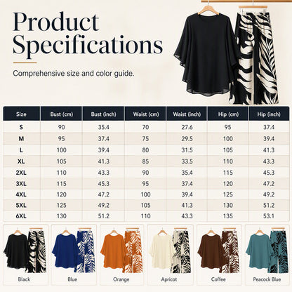 ⌛Limited Time Sale 50% OFF🔥Women’s Flutter Sleeve Top & Wide-Leg Pants Set